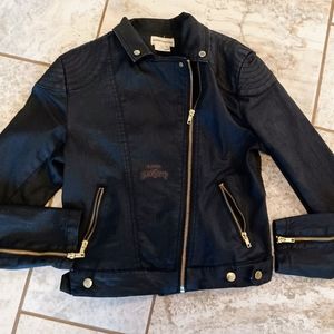 Black denim jacket